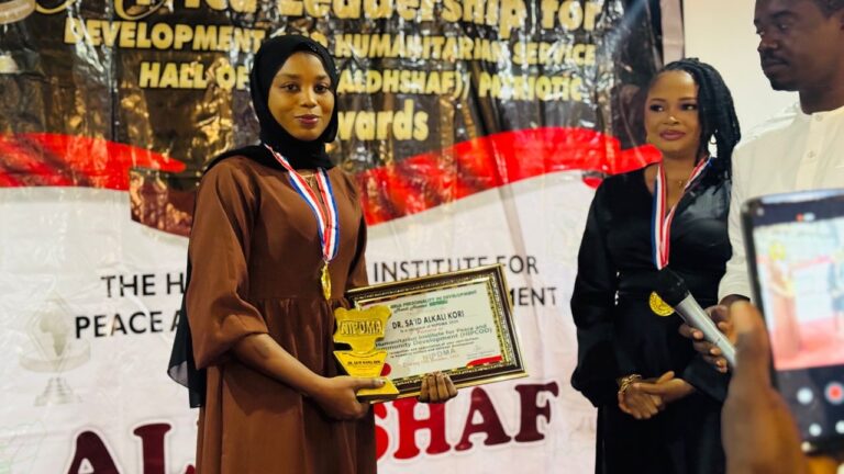 Thinklab Group PRO, Fauziya Nasir, Receives Prestigious NIPDMA Award on Behalf of Dr. Sa’id Kori.
