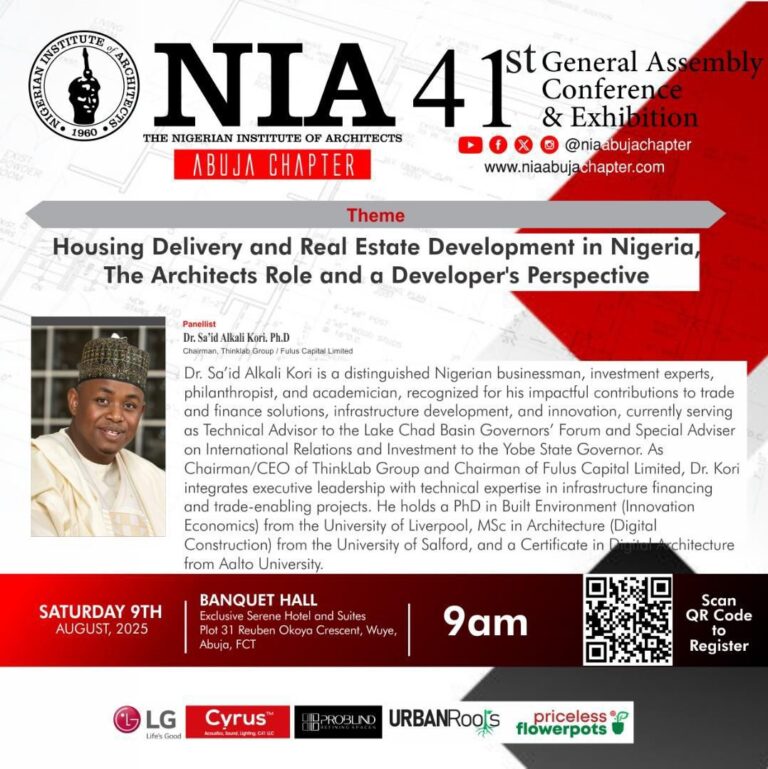 Dr. Sa’id Alkali Kori to Feature as Panelist at NIA 41st General Assembly Conference, Abuja Chapter.